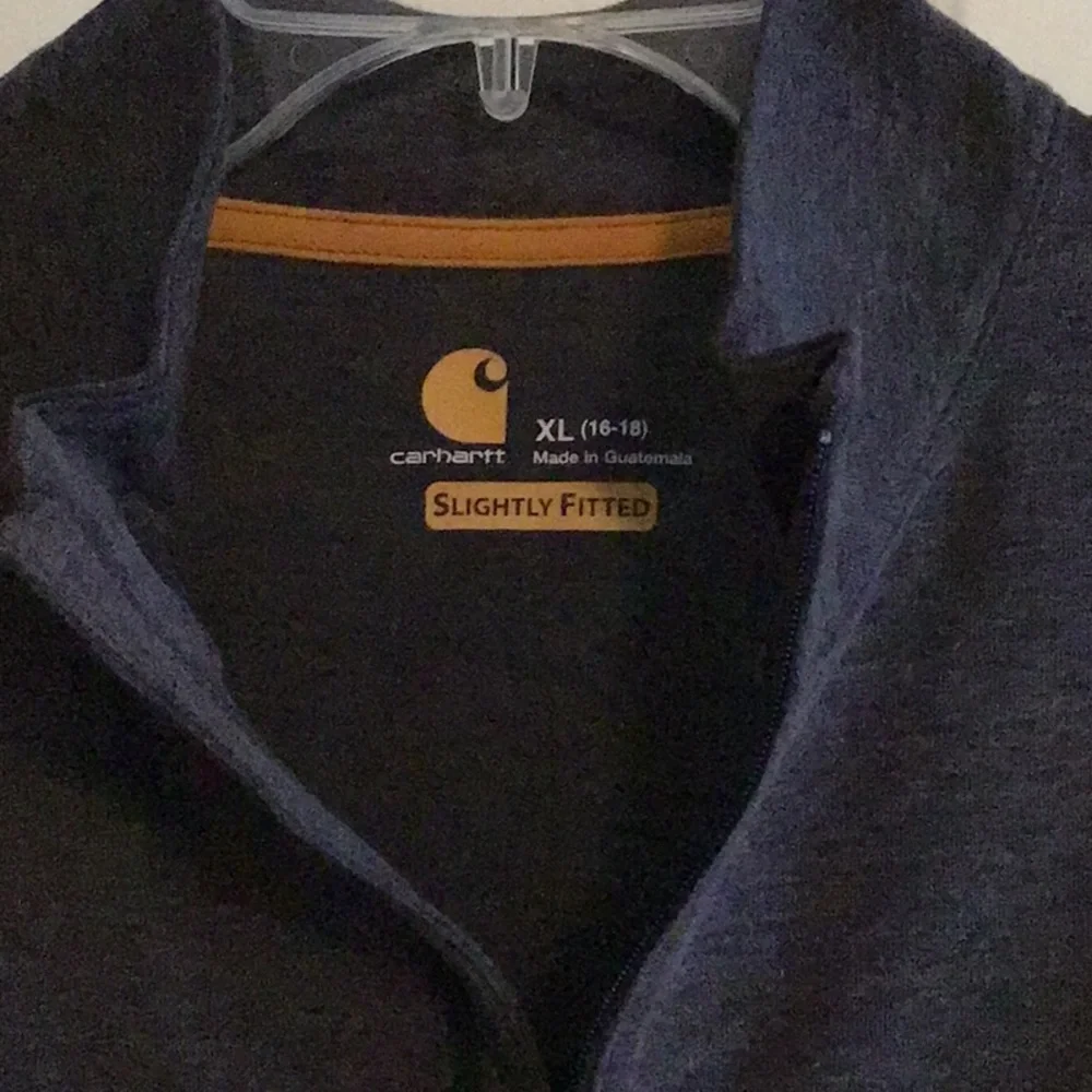 Carhartt Force Delmont Long sleeve Quarter zip Performance Shirt XL Charcoal - Picture 2 of 5